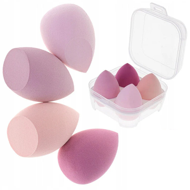 Set 4 bureti de machiaj, Zola®, diverse forme si nuante, dimensiune burete 6.5x3.5 cm Set 4 bureti de machiaj, Zola®, diverse forme si nuante, dimensiune burete 6.5x3.5 cm